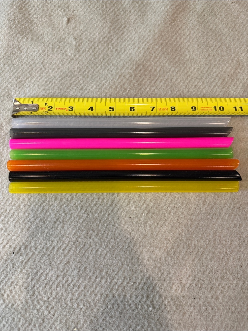 Set of 7 Assorted Boba or Smoothie 10” Straw Pack Multi Color